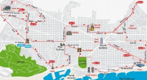 Barcelona Marathon route